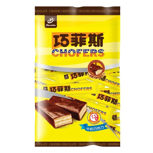 77 CHOFER Chocolate Sandwich Puff- Milk Flavor 300g/ Pack Large Packaging 巧è