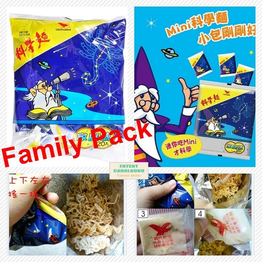 統ä迷ä秭¸麵] UNI-PRESIDENT Mini Ke Xue Noodle Snack 15g x 20 packs (Family Pack)