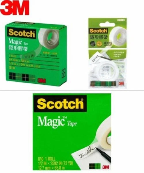 3M Scotch MAGIC Tape Invisible Tape 810 Series (Select)