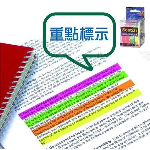 3M Post-it Flags, 812 4 Colors Bookmark Point Sticky Note Plastic Paper Index