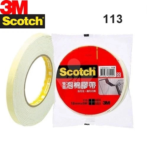 3M Scotch 113 EVA Foam Double Sided Tape 12/18/24/48mm x 5M (Select)