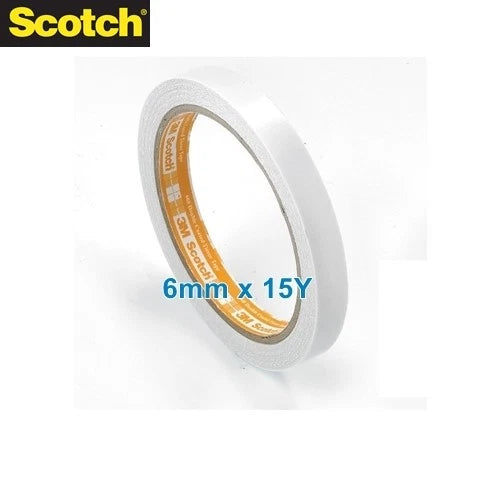 3M Scotch 668 Double Sided Tape 6/12/18/24/48mm x 15yd (Select)
