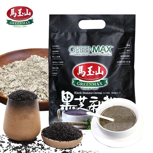 馬ç山] é»麻ç Greenmax 100% Natural Black Sesame Cereal Drink (12 bags/pack)