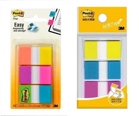 3M Post-it Flags, 6 Colos Flags (680-EG-ALT)/3 Colors Flags (683-3C) -Select