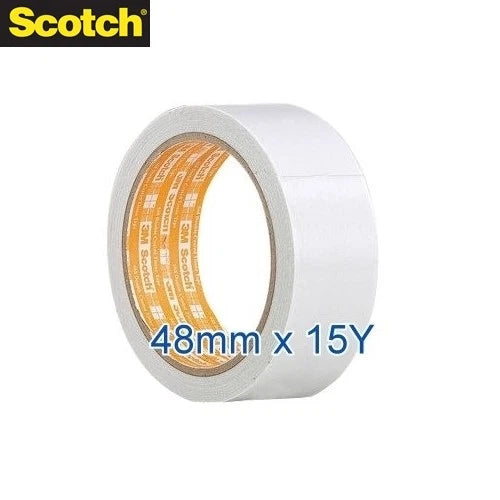 3M Scotch 668 Double Sided Tape 6/12/18/24/48mm x 15yd (Select)