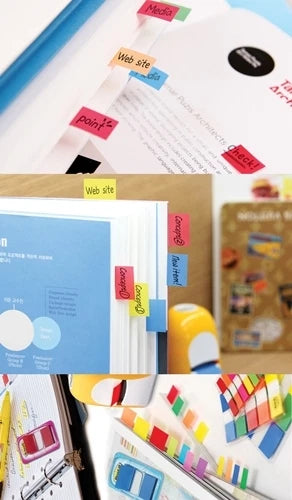 3M Post-it Flags 5 Colors Bookmark Point Sticky Note Plastic Paper Index 584-5