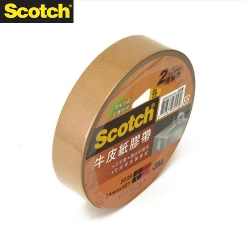 3M Scotch 3039 Kraft Paper Tape 24/36/48/60mm x 40yd (Select)